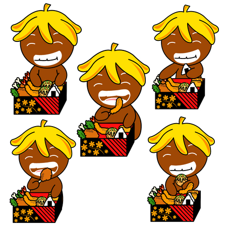 Ginger Bread  pictures used as illustrations. Which has a variety of emotions.のイラスト素材