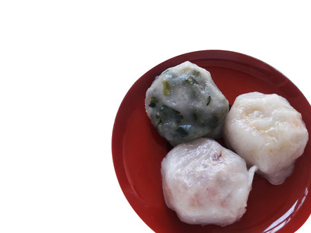 Chinese Cuisine.Dim sum. Mixed Flour Stuff with garlic chives or bamboo and mince pork or taro and dry shrimp and steamed on hot water.の写真素材