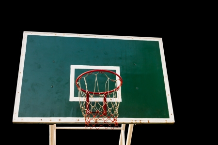 Renovated basketball board in black backgroundの写真素材