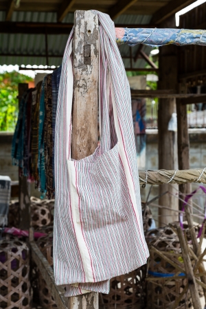 Traditional cotton shoulder bag from Thailand