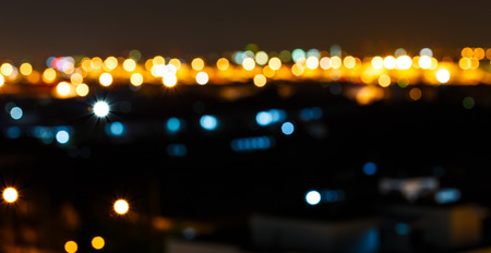 Bokeh from out  of focus lights in the nightの写真素材