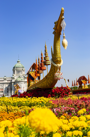 BANGKOK ,THAILAND - DECEMBER 31: Ananta Samakhom Throne Hall, is a royal reception hall within Dusit Palace, DEC 31,2018, Bangkok, Thailand. Ananta Samakhom Throne Hall, is a royal reception hall within Dusit Palaceのeditorial素材