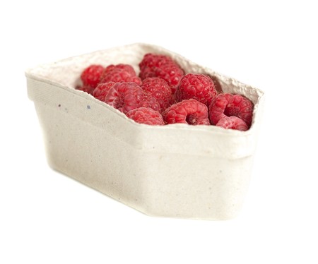 Ripe fresh rapberriesの写真素材