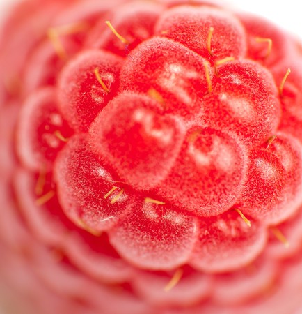 Ripe fresh rapberriesの写真素材