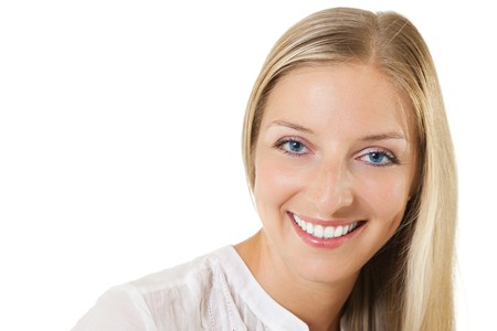 Caucasian young woman portraitの写真素材