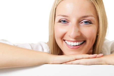Caucasian young woman portraitの写真素材