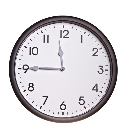 Isolated office wall clockの写真素材
