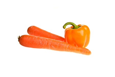 Isolated on white paprika の写真素材