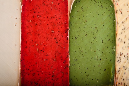 Different sandwiches with vegetables and cheese isolatedの写真素材