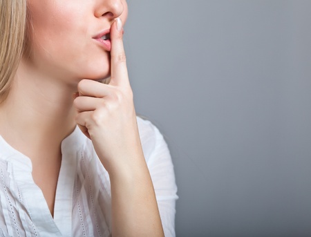 Woman shhの写真素材