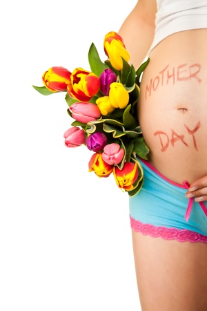 Pregnant woman bellyの写真素材