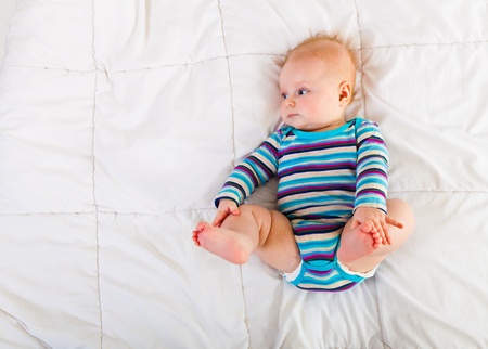 Cute infant caucasian girl 
