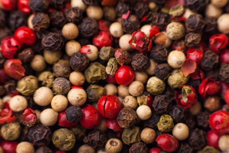 Macro closeup of colorful pepperの写真素材