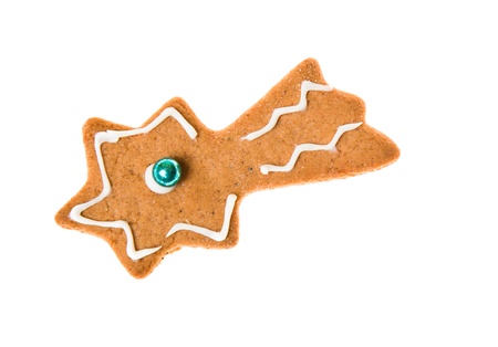 Decorated homemade gingerbread cookies の写真素材