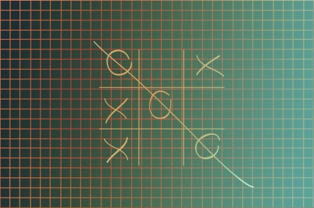 Illustration of the popular X-O game の写真素材
