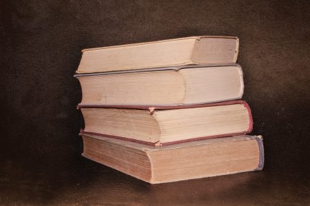 Stack of Old books on grunge backgroundの写真素材