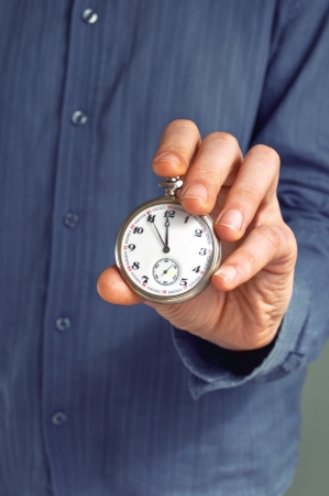 Old pocket watches in hand  Time contept の写真素材