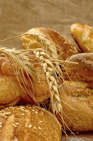 Tasty fresh crunchy and warm home made bread の写真素材