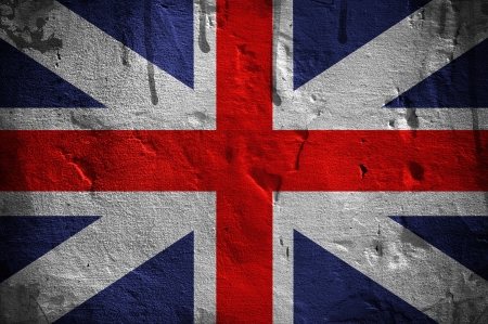 United Kingdom flag overlaid with grunge textureの写真素材