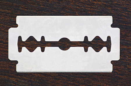 Macro shot of a razor blade 