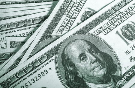 Hundred dollar bills for background