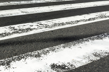 Pedestrian crossing on the road, zebra traffic walk way.の写真素材