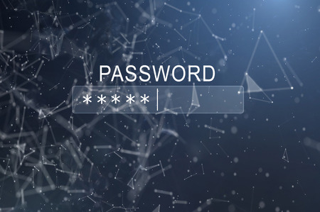 Closeup of Password Box in Internet Browserの写真素材