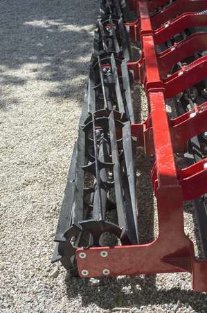 Agricultural machinery and equipment, technical equipment for harvesting grain and cereals, agro-industry and transportの写真素材