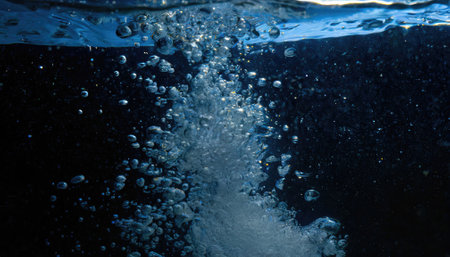 Detailed water bubbles. Generated with AIの素材