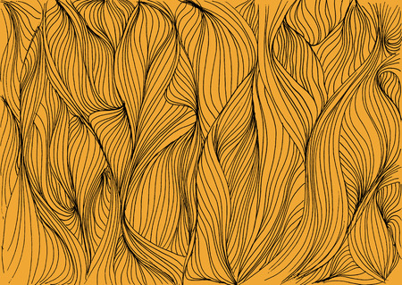 Hand drawing watercolor yellow autumn birch leaves frameの写真素材