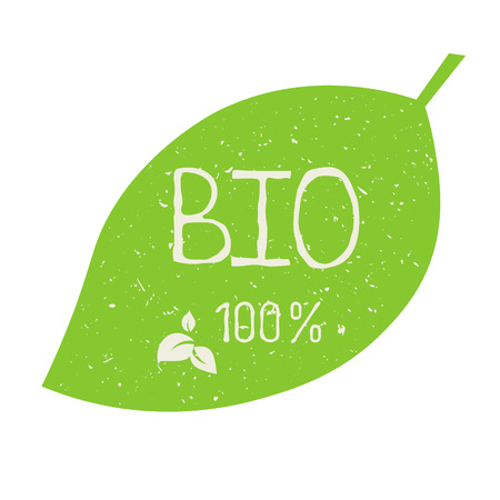 Bio healthy organic food label and high quality product badges.のイラスト素材