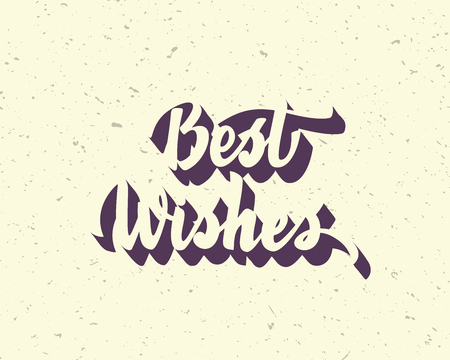 Best wishes - hand lettering inscription to winter holiday design, black and white ink calligraphy, vector illustrationのイラスト素材