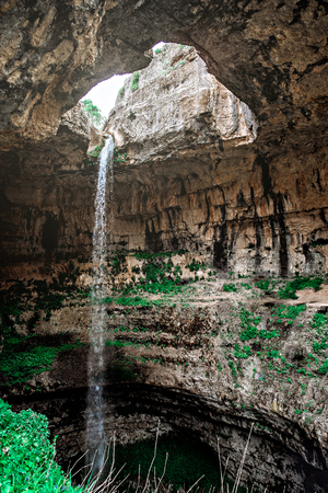 Balou Balaa waterfall (Baatara Gorge Waterfall), Tannourine, Lebanon, Middle East