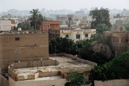 Cairo May 2018. A house under construction in Egyptのeditorial素材