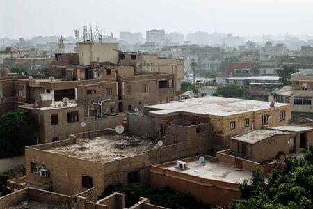 Cairo May 2018. A house under construction in Egyptのeditorial素材