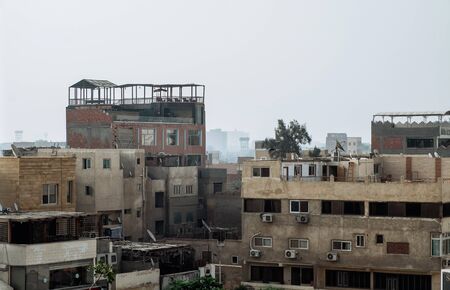 Cairo May 2018. A house under construction in Egyptのeditorial素材