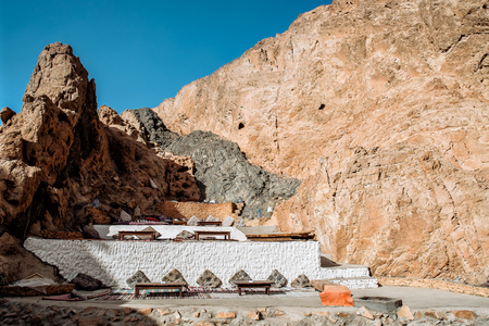 In the shade of Beduin village near Hurghada, egyptの写真素材