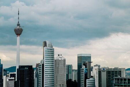 Nov 2018 Kuala Lumpur, Malaysia, panorama view of Kuala Lumpur city center , Malaysiaのeditorial素材