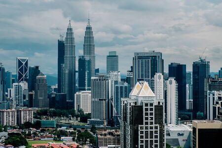 Nov 2018 Kuala Lumpur, Malaysia, panorama view of Kuala Lumpur city center , Malaysiaのeditorial素材