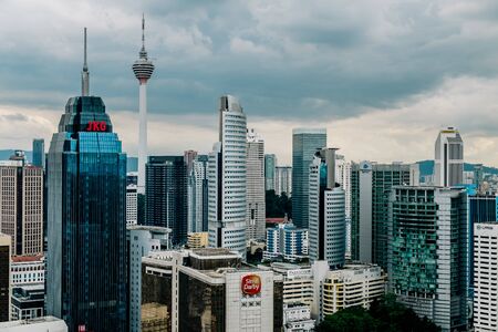 Nov 2018 Kuala Lumpur, Malaysia, panorama view of Kuala Lumpur city center , Malaysiaのeditorial素材