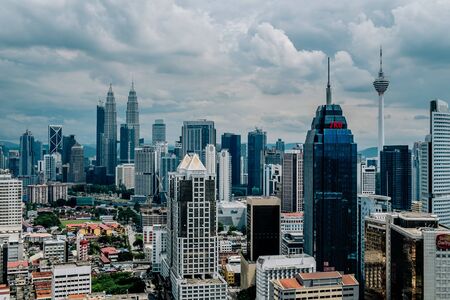 Nov 2018 Kuala Lumpur, Malaysia, panorama view of Kuala Lumpur city center , Malaysiaのeditorial素材