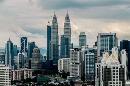 Nov 2018 Kuala Lumpur, Malaysia, panorama view of Kuala Lumpur city center , Malaysiaのeditorial素材