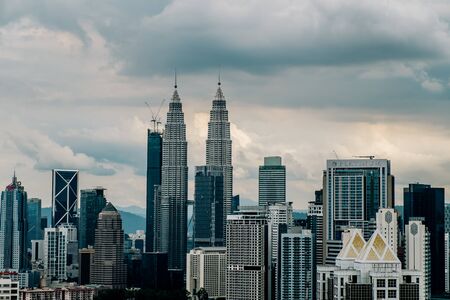 Nov 2018 Kuala Lumpur, Malaysia, panorama view of Kuala Lumpur city center , Malaysiaのeditorial素材