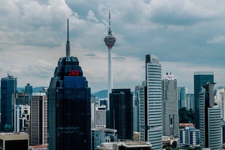 Nov 2018 Kuala Lumpur, Malaysia, panorama view of Kuala Lumpur city center , Malaysiaのeditorial素材