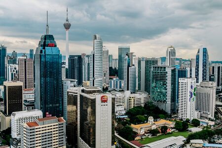 Nov 2018 Kuala Lumpur, Malaysia, panorama view of Kuala Lumpur city center , Malaysiaのeditorial素材