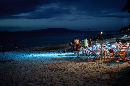 Night on the Beach of Mindoro island, Philippines. Nov 2016のeditorial素材