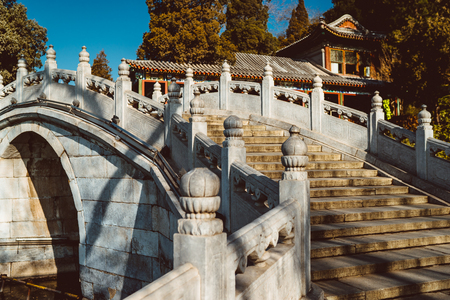 Stone arch bridge in Yunnan Ethnic Minority Village. Stone arch bridge in the parkの写真素材