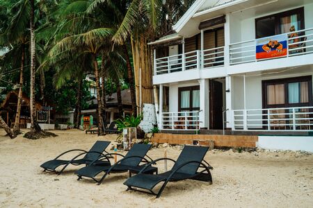 Boracay, Philippines - Nov 2016 : Diniwid beach view, white-sand beach in Boracay Island in the Philippineのeditorial素材