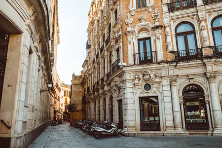 SEVILLE, SPAIN - February 2019 Building designed by Espiau in Seville, Spain. Espiau was a Spanish architect who did most of his work in Seville at the first of the 20th century.のeditorial素材