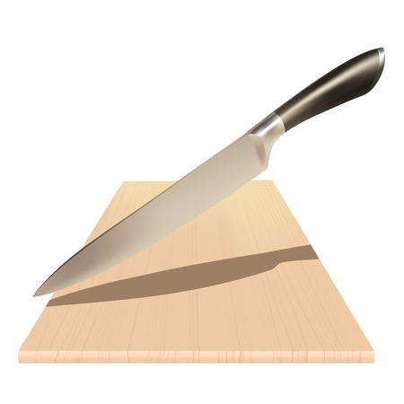 Knife and wood boardのイラスト素材